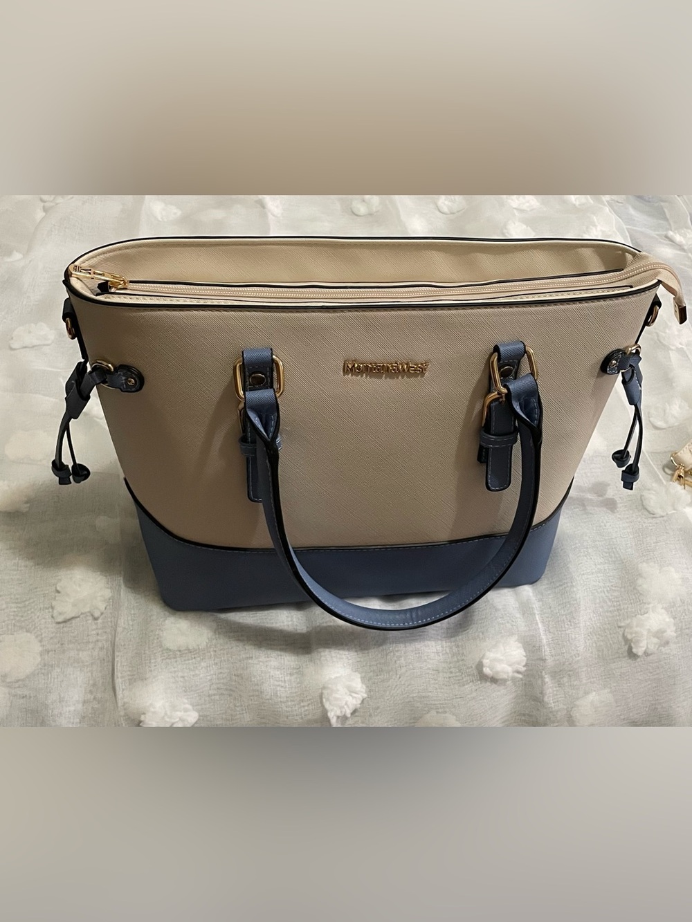 Montana West Two-Tone Tote Bag